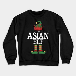 Asian Elf Matching Family Group Christmas Party Pajamas Crewneck Sweatshirt